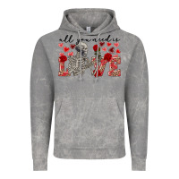 Cloud Rock Skeleton all you need is love Vintage Hoodie - FaDigitalArtStudio