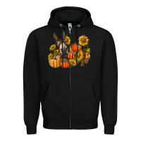 Black donkey sunflower and pumpkin farm Zipper Hoodie - BarkalooDesign
