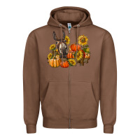 Chestnut donkey sunflower and pumpkin farm Zipper Hoodie - BarkalooDesign