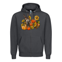 Smoke donkey sunflower and pumpkin farm Zipper Hoodie - BarkalooDesign