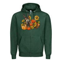 Sports Green donkey sunflower and pumpkin farm Zipper Hoodie - BarkalooDesign