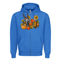 Donkey Sunflower And Pumpkin Farm Zipper Hoodie | Teevron