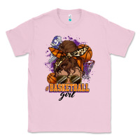 Bubblegum Pink Messy bun Basketball girl Classic Tee - HowdyJamesFarm