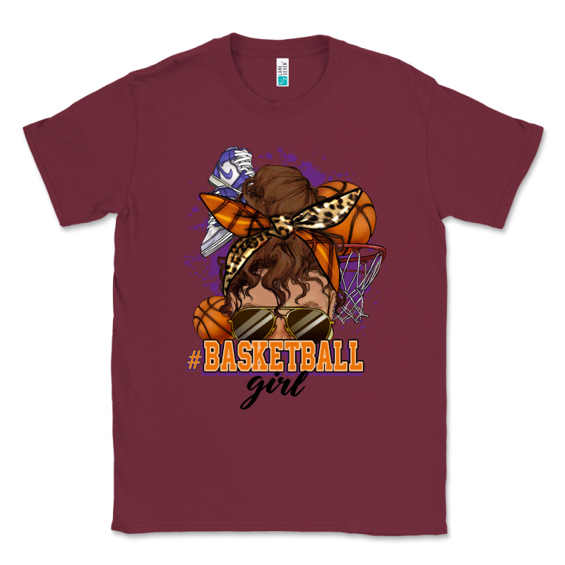 Messy Bun Basketball Girl Classic Tee by HowdyJamesFarm | Teevron