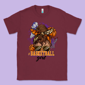 Messy Bun Basketball Girl Classic Tee Designed By Howdyjamesfarm