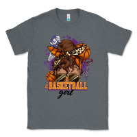 Charcoal Heather Messy bun Basketball girl Classic Tee - HowdyJamesFarm