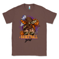 Chestnut Messy bun Basketball girl Classic Tee - HowdyJamesFarm