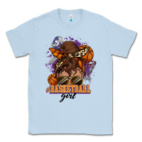Dusty Blue Messy bun Basketball girl Classic Tee - HowdyJamesFarm