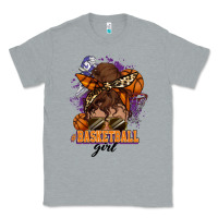 Heather Grey Messy bun Basketball girl Classic Tee - HowdyJamesFarm