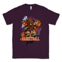 Plum Messy bun Basketball girl Classic Tee - HowdyJamesFarm