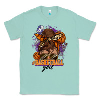 Seafoam Messy bun Basketball girl Classic Tee - HowdyJamesFarm