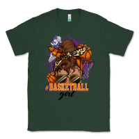Sports Green Messy bun Basketball girl Classic Tee - HowdyJamesFarm