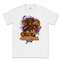 White Messy bun Basketball girl Classic Tee - HowdyJamesFarm