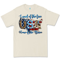 Bone land of the free home of the brave american flag background Premium Tee - Jasminsmagicworld