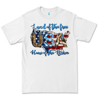 White land of the free home of the brave american flag background Premium Tee - Jasminsmagicworld