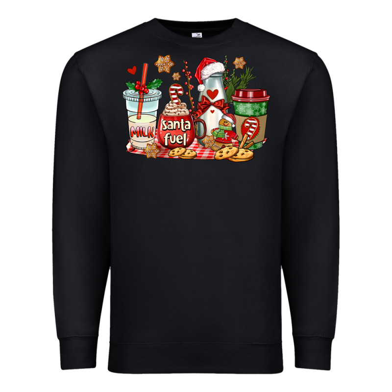 Santa Fuel Coffee Cups Premium Sweatshirt by AdoDesignShop | Teevron