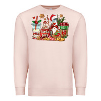 Pale Pink santa fuel coffee cups Premium Sweatshirt - AdoDesignShop