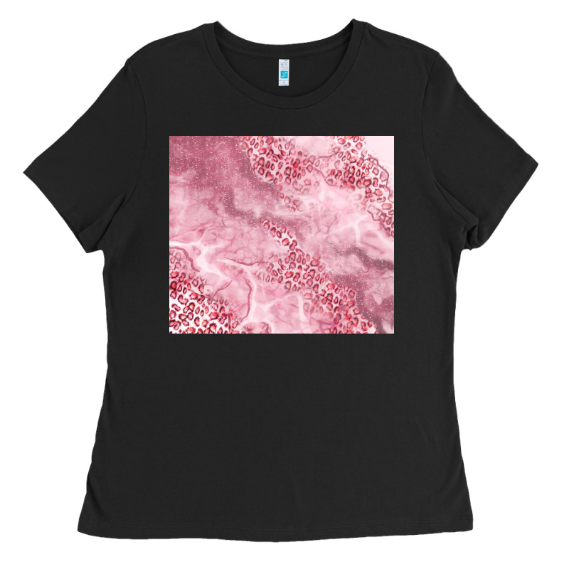 Glitter Pink Agate Ladies Tee by TumblerDesignByShophia | Teevron
