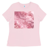 Bubblegum Pink glitter pink agate Ladies Tee - TumblerDesignByShophia