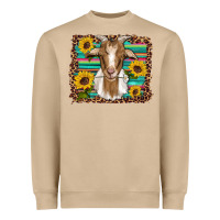 Mushroom goat daisy sunflowers leopard serape glitter Heavyweight Sweatshirt - Artiststas