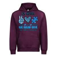 Mauve Wine in april we wear blue Urban Hoodie - JahusDesignShop