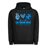 Pigment Black in april we wear blue Urban Hoodie - JahusDesignShop