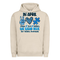 Pigment French Oak in april we wear blue Urban Hoodie - JahusDesignShop