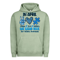 Pigment Oil Green in april we wear blue Urban Hoodie - JahusDesignShop