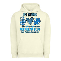 Pigment Pistachio in april we wear blue Urban Hoodie - JahusDesignShop