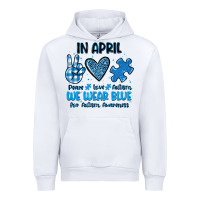 White in april we wear blue Urban Hoodie - JahusDesignShop