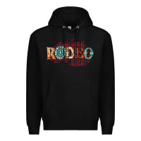 Black Rodeo Christmas Premium Hoodie - CowhideDigitalArt