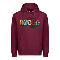 Burgundy Rodeo Christmas Premium Hoodie - CowhideDigitalArt