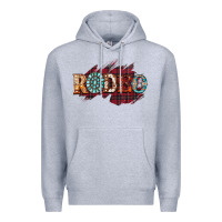 Heather Grey Rodeo Christmas Premium Hoodie - CowhideDigitalArt