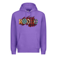 Purple Rodeo Christmas Premium Hoodie - CowhideDigitalArt