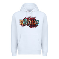 White Rodeo Christmas Premium Hoodie - CowhideDigitalArt