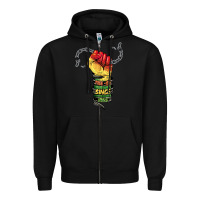Black free ish since 1865 Zipper Hoodie - BarkalooDesign