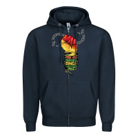 Navy free ish since 1865 Zipper Hoodie - BarkalooDesign