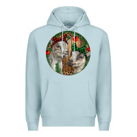 Blue Mist Baby Goats Christmas Premium Hoodie - RanaPortraitStore