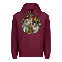 Burgundy Baby Goats Christmas Premium Hoodie - RanaPortraitStore