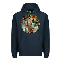 Navy Baby Goats Christmas Premium Hoodie - RanaPortraitStore