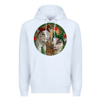 White Baby Goats Christmas Premium Hoodie - RanaPortraitStore