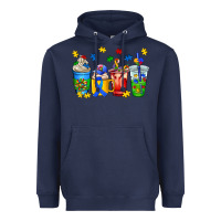 Navy autism coffee cup Heavyweight Hoodie - AdoDesignShop
