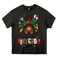 Asphalt assistant director life afro messy bun Heavy Core Tee - texasbilliewilder