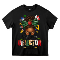 Black assistant director life afro messy bun Heavy Core Tee - texasbilliewilder