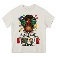 Assistant Director Life Afro Messy Bun Heavy Core Tee | Teevron