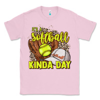 Bubblegum Pink It's a Softball kinda day leopard Classic Tee - HowdyJamesFarm