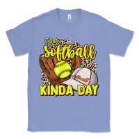 Colony Blue It's a Softball kinda day leopard Classic Tee - HowdyJamesFarm