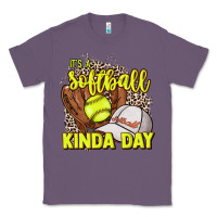 Lavender It's a Softball kinda day leopard Classic Tee - HowdyJamesFarm