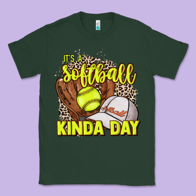 It's A Softball Kinda Day Leopard Classic Tee Designed By Howdyjamesfarm