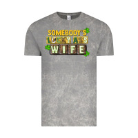 Cloud Rock St. Patrick's Somebody's lucky ass wife Vintage Tee - CowGirlArtShop